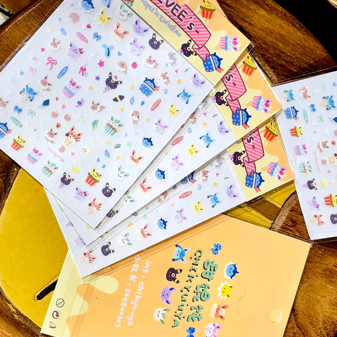 Eevee's Dessert Dream Nail Stickers