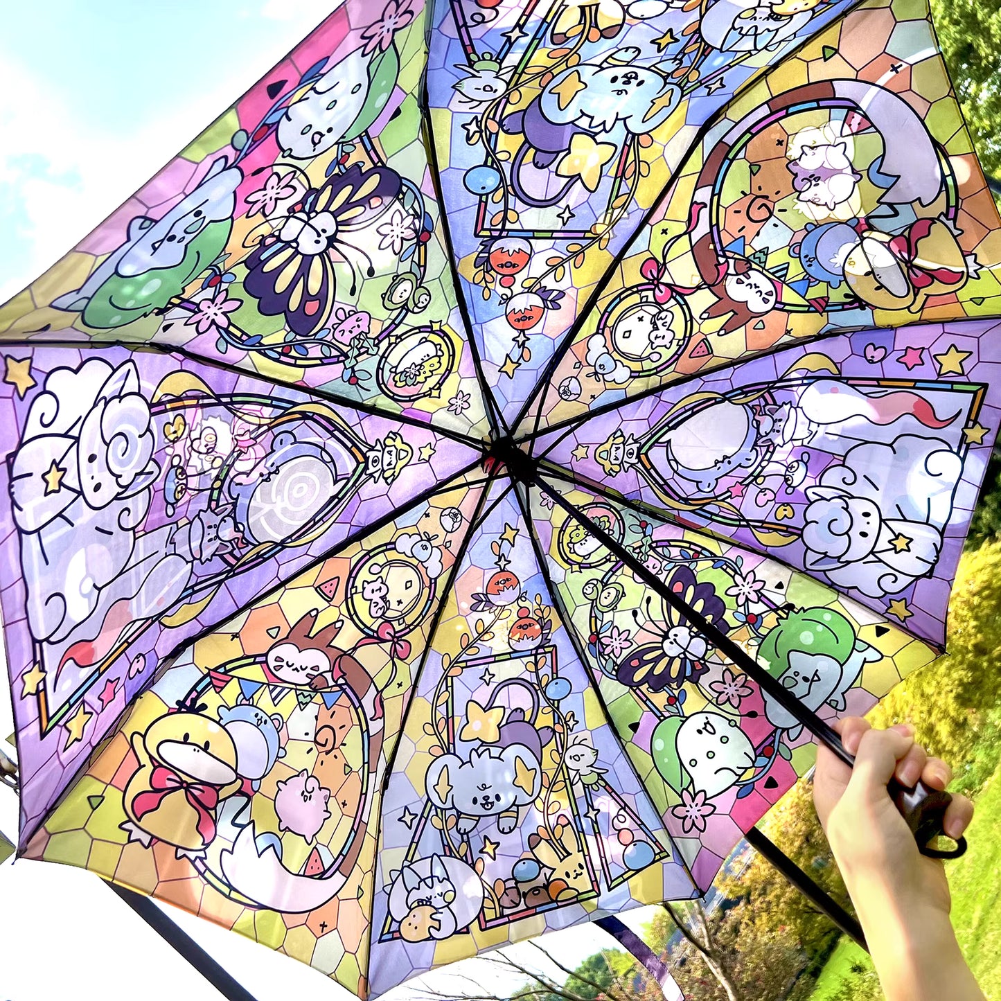 Stained Glass Style Umbrella