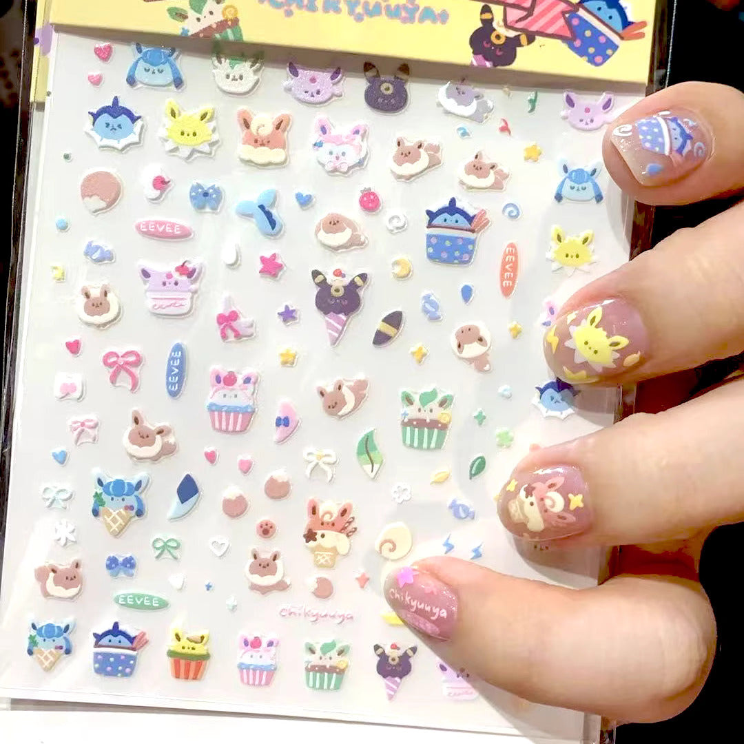 Eevee's Dessert Dream Nail Stickers
